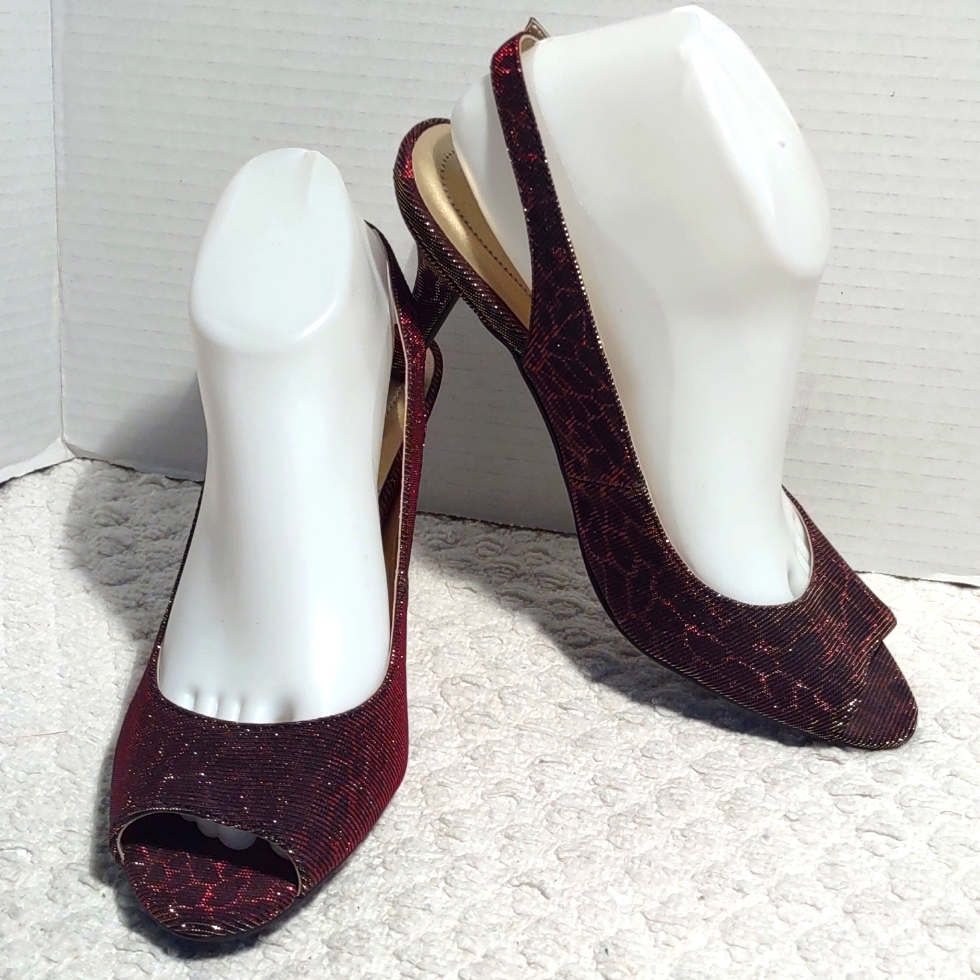 Andrew Geller Irredescent Slingbacks